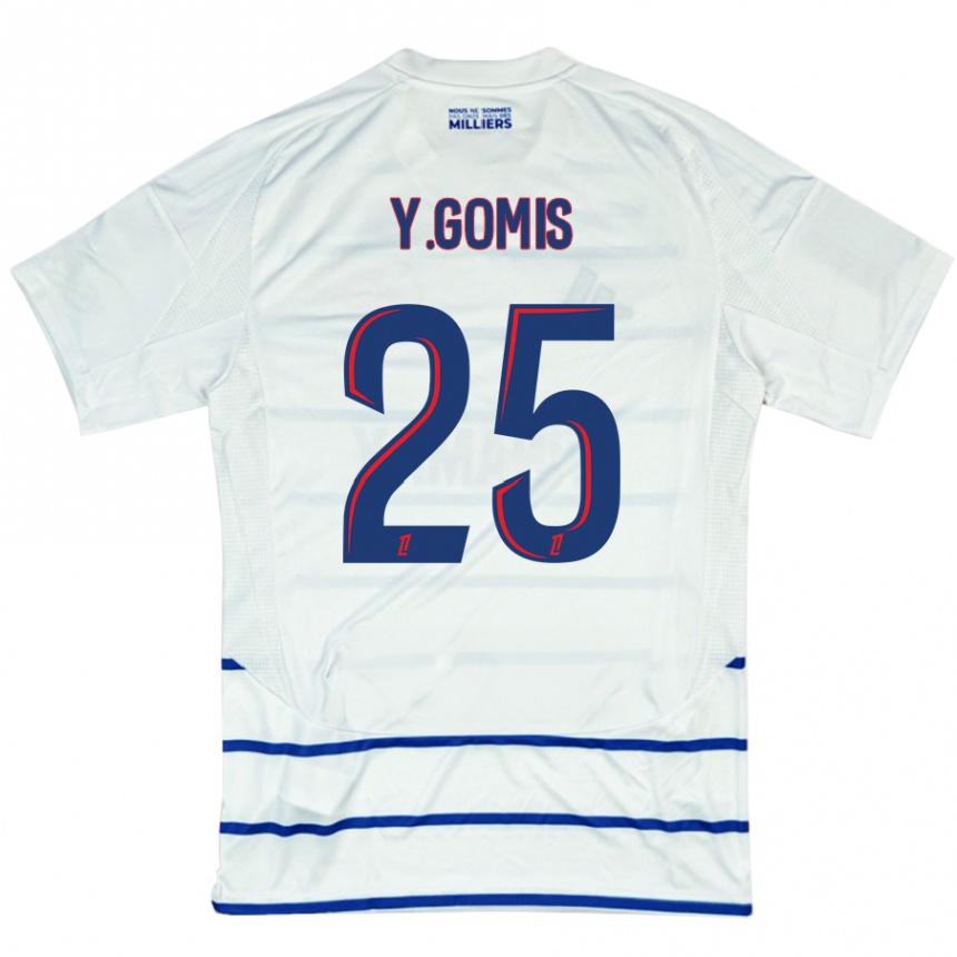 Niño Fútbol Camiseta Yoni Gomis #25 Blanco Azul 2ª Equipación 2024/25 México