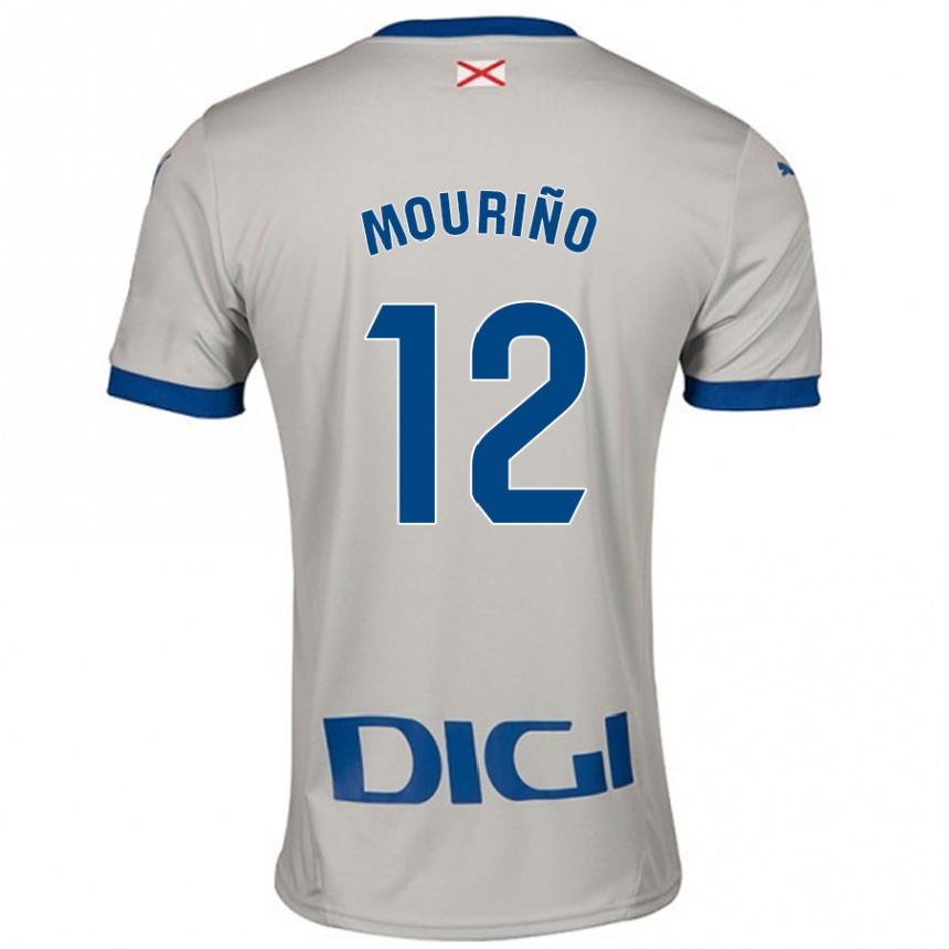 Hombre Fútbol Camiseta Santiago Mouriño #12 Gris Claro 2ª Equipación 2024/25 México