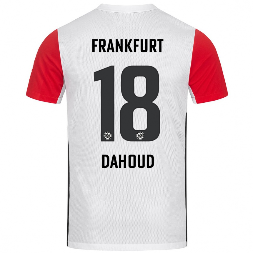 Hombre Fútbol Camiseta Mahmoud Dahoud #18 Blanco Rojo 1ª Equipación 2024/25 México