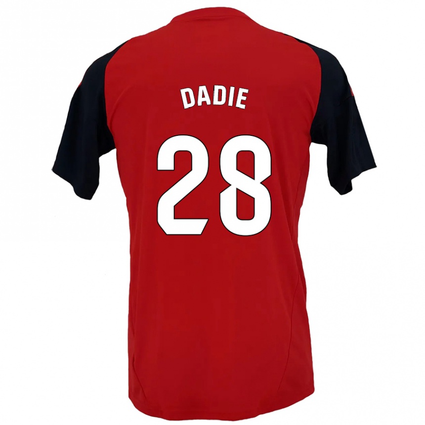 Hombre Fútbol Camiseta Alberto Dadie #28 Rojo Negro 1ª Equipación 2024/25 México