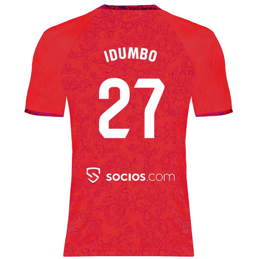 Hombre Fútbol Camiseta Stanis Idumbo Muzambo #27 Rojo 2ª Equipación 2024/25 México