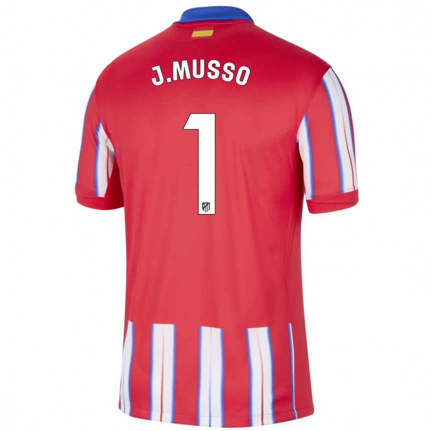 Hombre Fútbol Camiseta Juan Musso #1 Rojo Blanco Azul 1ª Equipación 2024/25 México