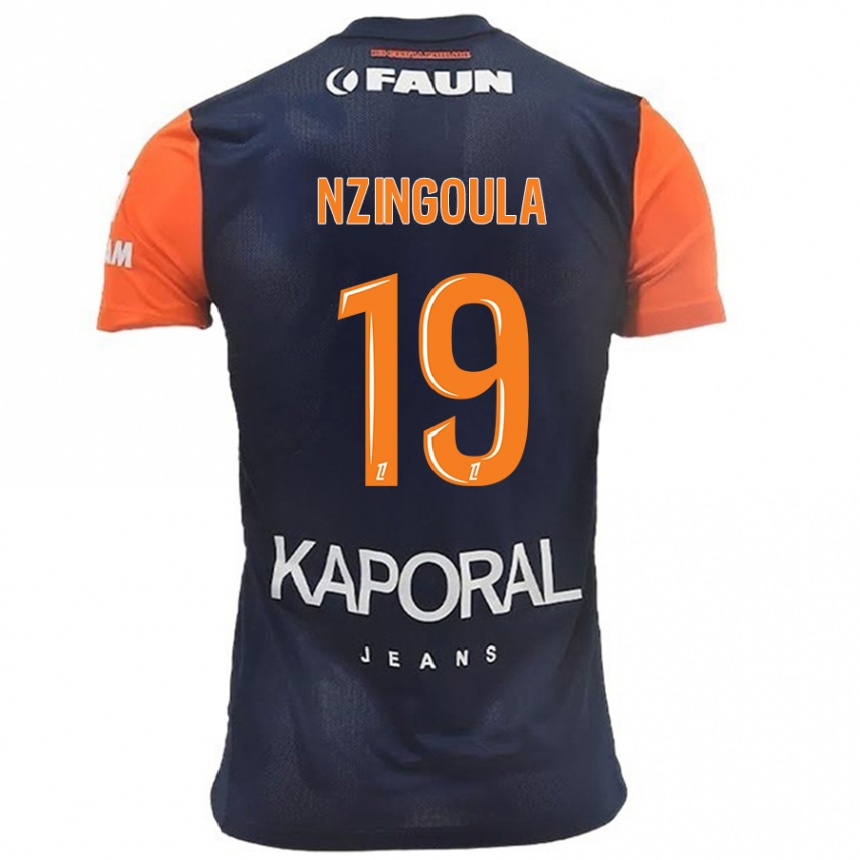 Hombre Fútbol Camiseta Rabby Nzingoula #19 Azul Marino Naranja 1ª Equipación 2024/25 México