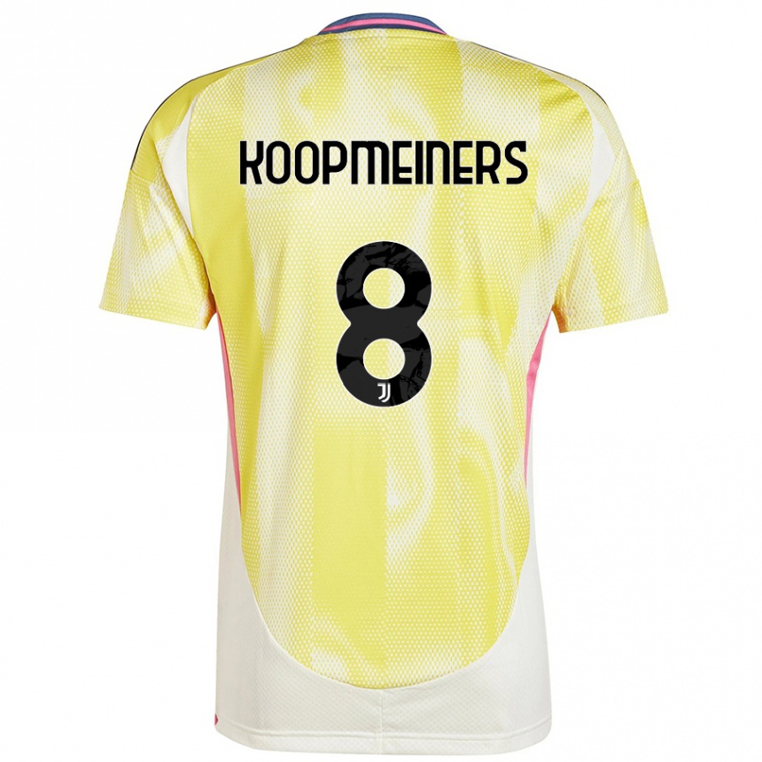 Hombre Fútbol Camiseta Teun Koopmeiners #8 Amarillo Solar 2ª Equipación 2024/25 México