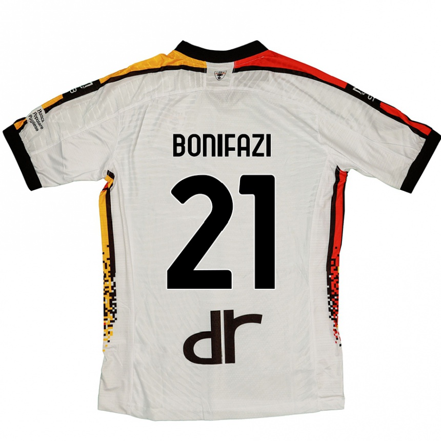 Hombre Fútbol Camiseta Kevin Bonifazi #21 Blanco Negro 2ª Equipación 2024/25 México