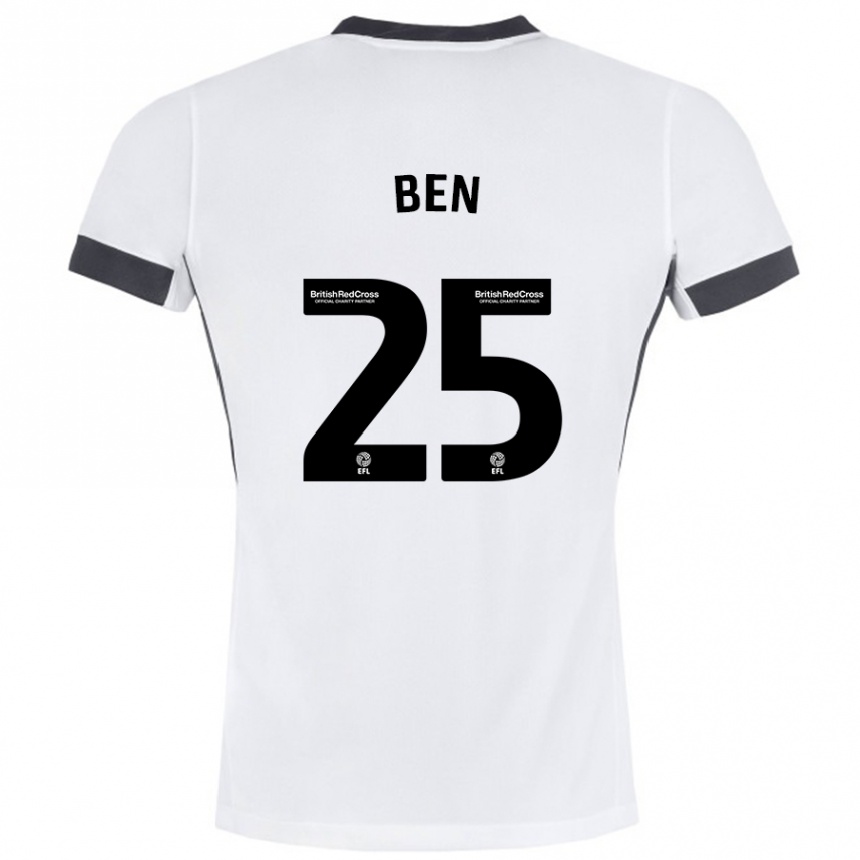 Hombre Fútbol Camiseta Ben Davies #25 Blanco Negro 2ª Equipación 2024/25 México