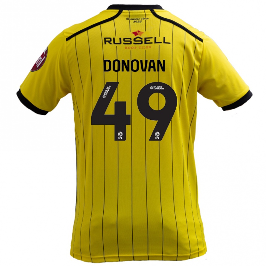 Hombre Fútbol Camiseta Romelle Donovan #49 Amarillo 1ª Equipación 2024/25 México