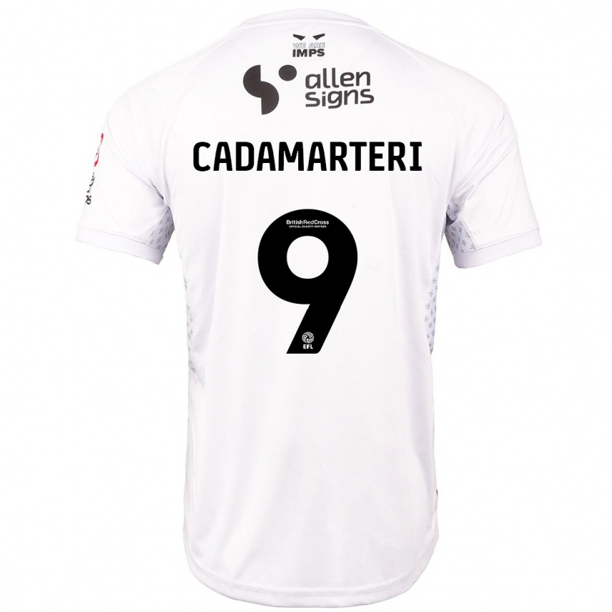 Hombre Fútbol Camiseta Bailey Cadamarteri #9 Rojo Blanco 2ª Equipación 2024/25 México