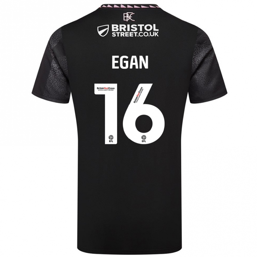 Hombre Fútbol Camiseta John Egan #16 Negro 2ª Equipación 2024/25 México