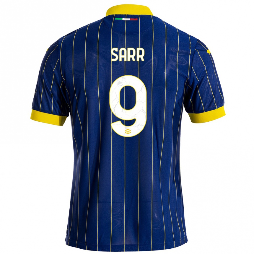 Mujer Fútbol Camiseta Amin Sarr #9 Azul Amarillo 1ª Equipación 2024/25 México