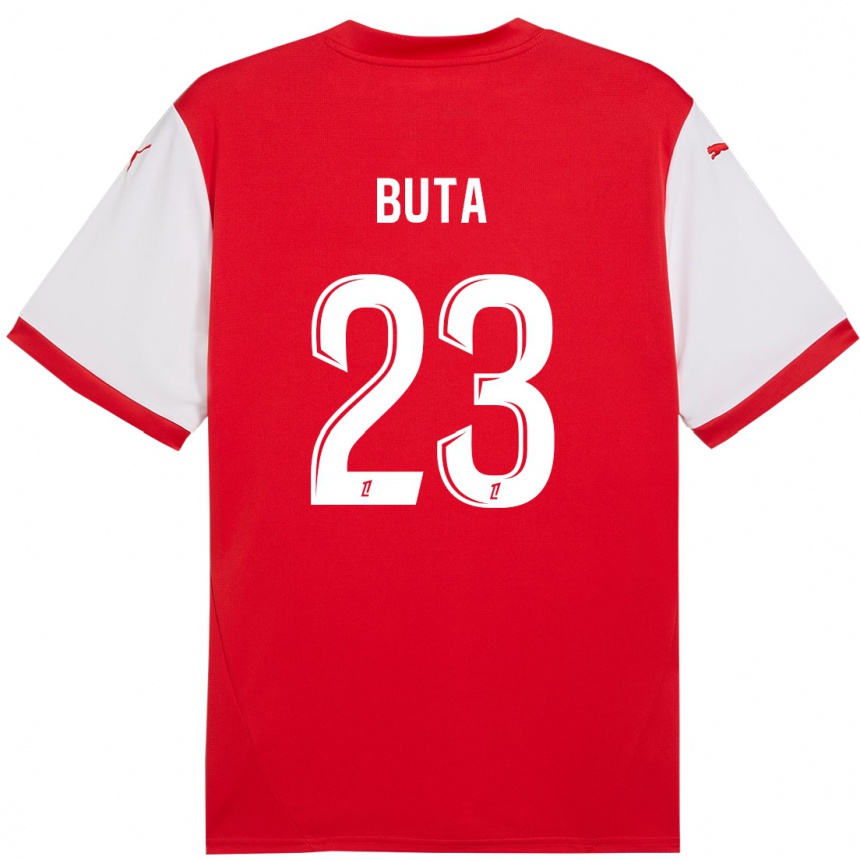 Mujer Fútbol Camiseta Aurélio Buta #23 Rojo Blanco 1ª Equipación 2024/25 México