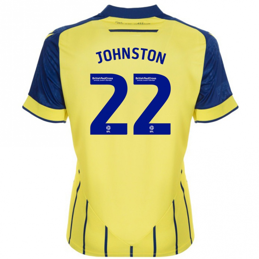 Mujer Fútbol Camiseta Mikey Johnston #22 Amarillo Azul 2ª Equipación 2024/25 México