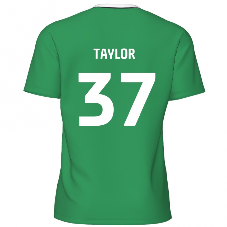 Mujer Fútbol Camiseta Caleb Taylor #37 Verde Rayas Blancas 2ª Equipación 2024/25 México