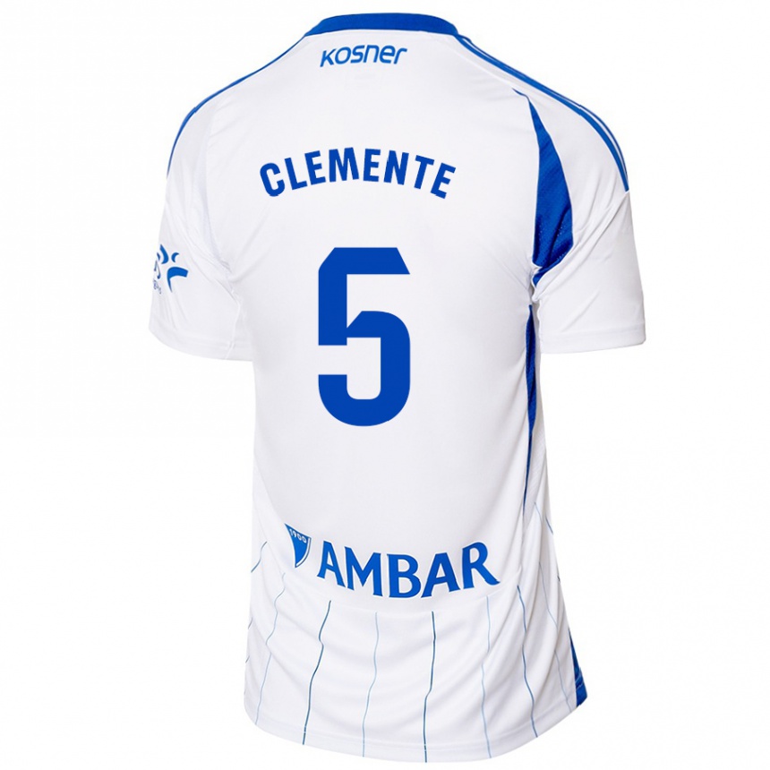 Mujer Fútbol Camiseta Enrique Clemente #5 Rojo Blanco 1ª Equipación 2024/25 México